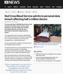 http://www.abc.net.au/news/2016-10-28/red-cross-blood-service-admits-to-data-breach/7974036